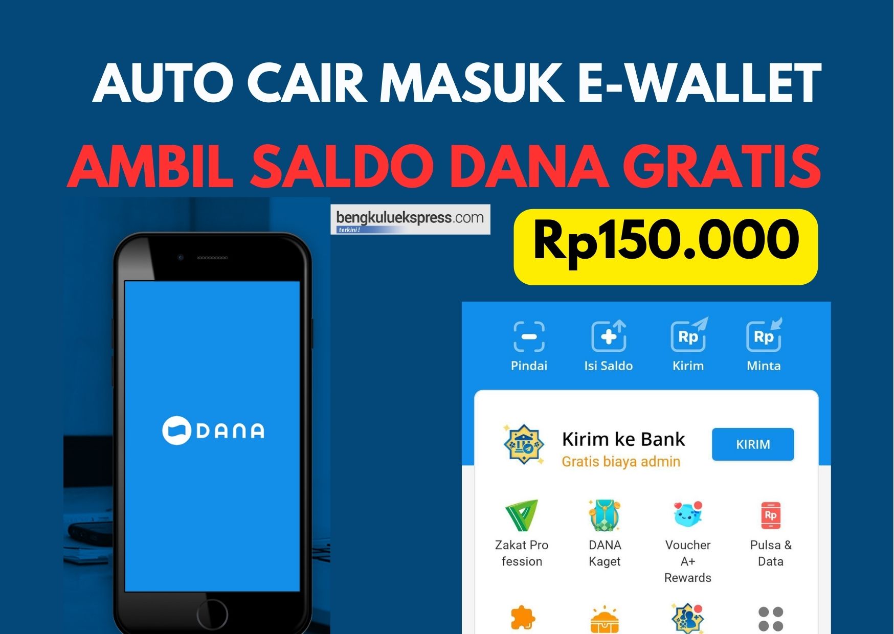 Auto Cair Ke E Wallet OVO Dan DANA Dapat Saldo DANA Gratis Rp150 000