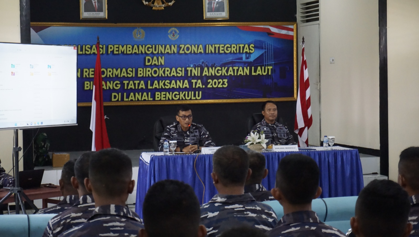Tim Mabesal ke Lanal Bengkulu, Tekankan Reformasi Birokrasi dan Zona Integritas 