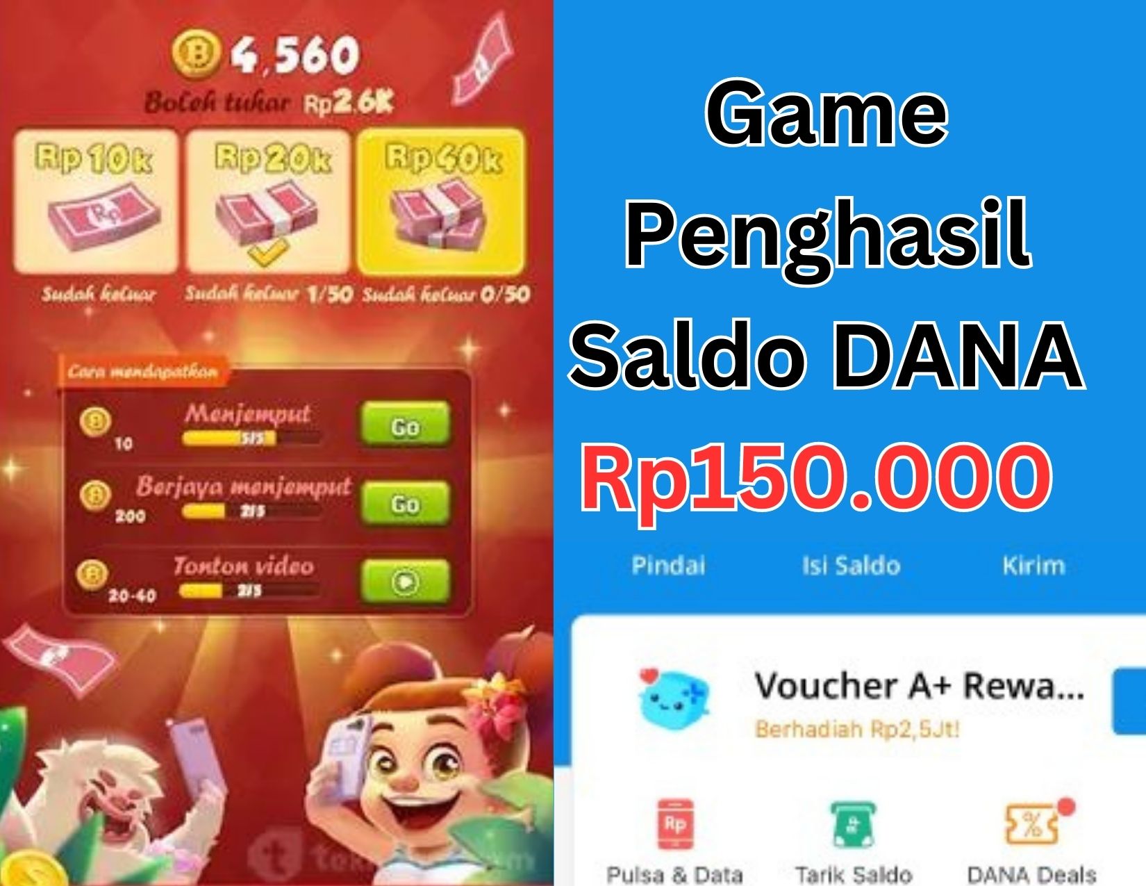 Rezeki Nomplok Langsung Cair! Game Penghasil Uang Saldo DANA Rp150.000 