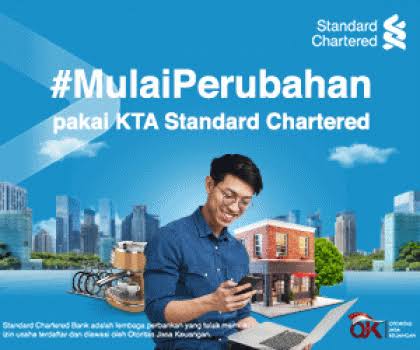 KTA Standard Chartered Online, Plafon Hingga Rp 300 Juta Bunga Rendah Mulai Dari 0,65%