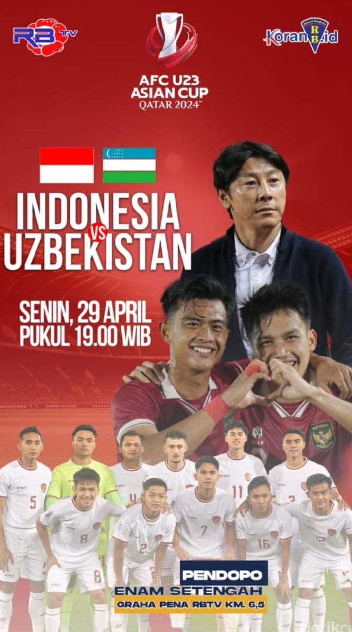 Sederet Lokasi Nobar di Timnas Indonesia vs Uzbekistan di Bengkulu, Bertabur Hadiah 