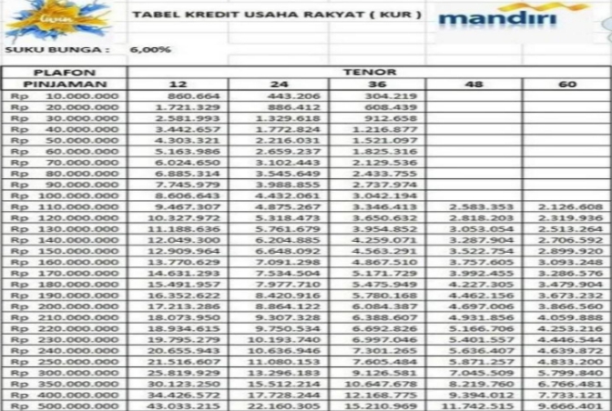 KUR Super Mikro Mandiri 2023, Bunga Murah Hanya 3 Persen Per Tahun