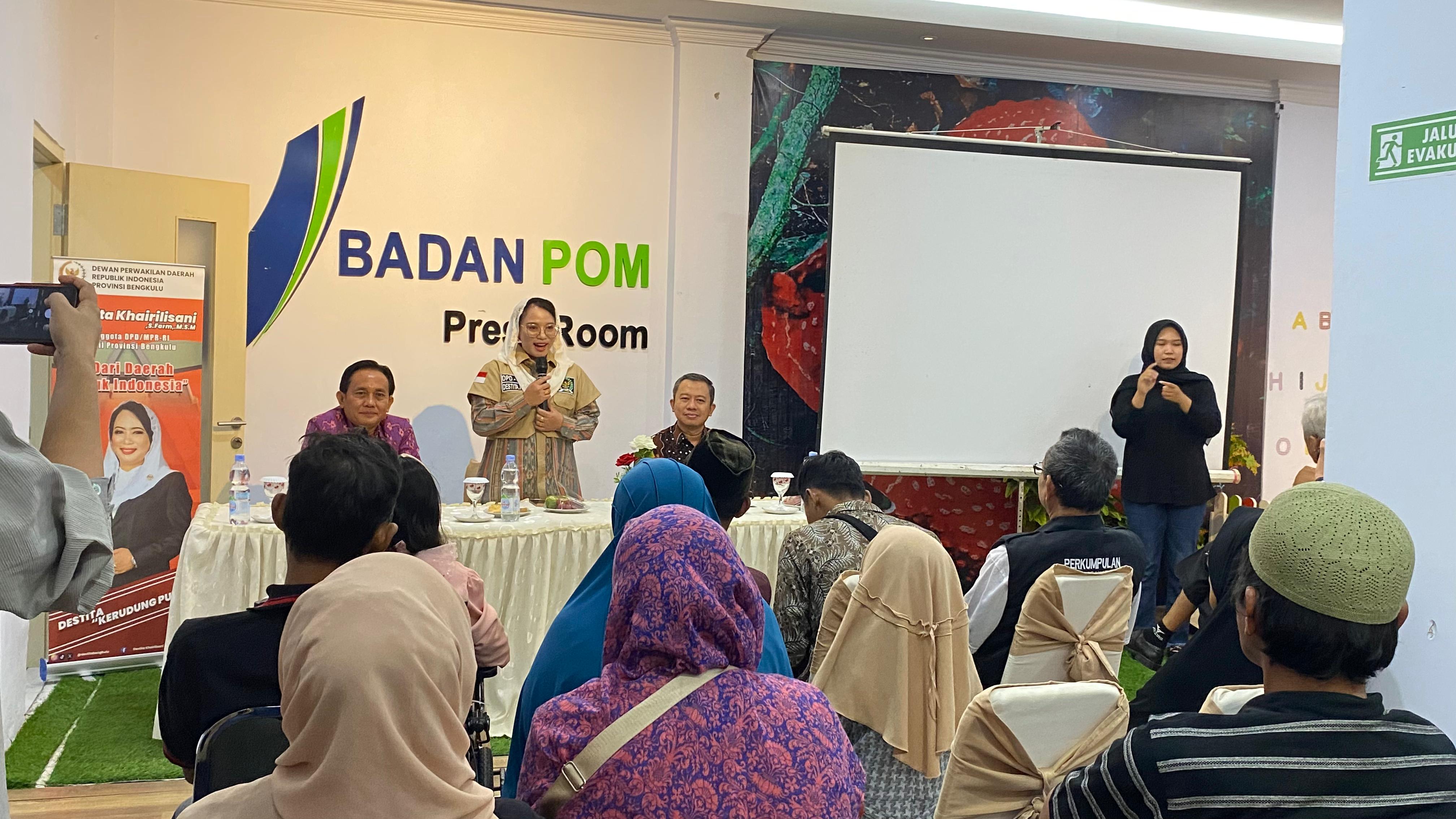 Dukung Pelatihan PKP Untuk Kelompok Rentan, Anggota DPD RI Siap Bantu Promosi Produk Bengkulu