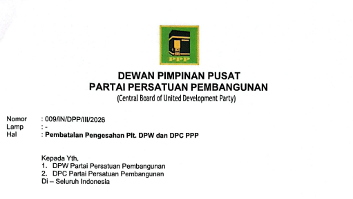SK DPP Batalkan Plt, Muswil PPP Bengkulu Dinilai Tidak Sah