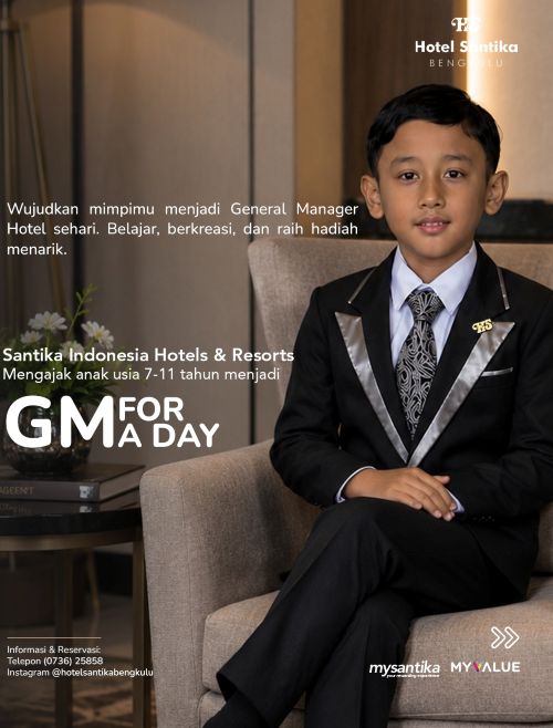 Hotel Santika Bengkulu Buka Program GM For A Day, Anak Diajak Jadi General Manager Sehari