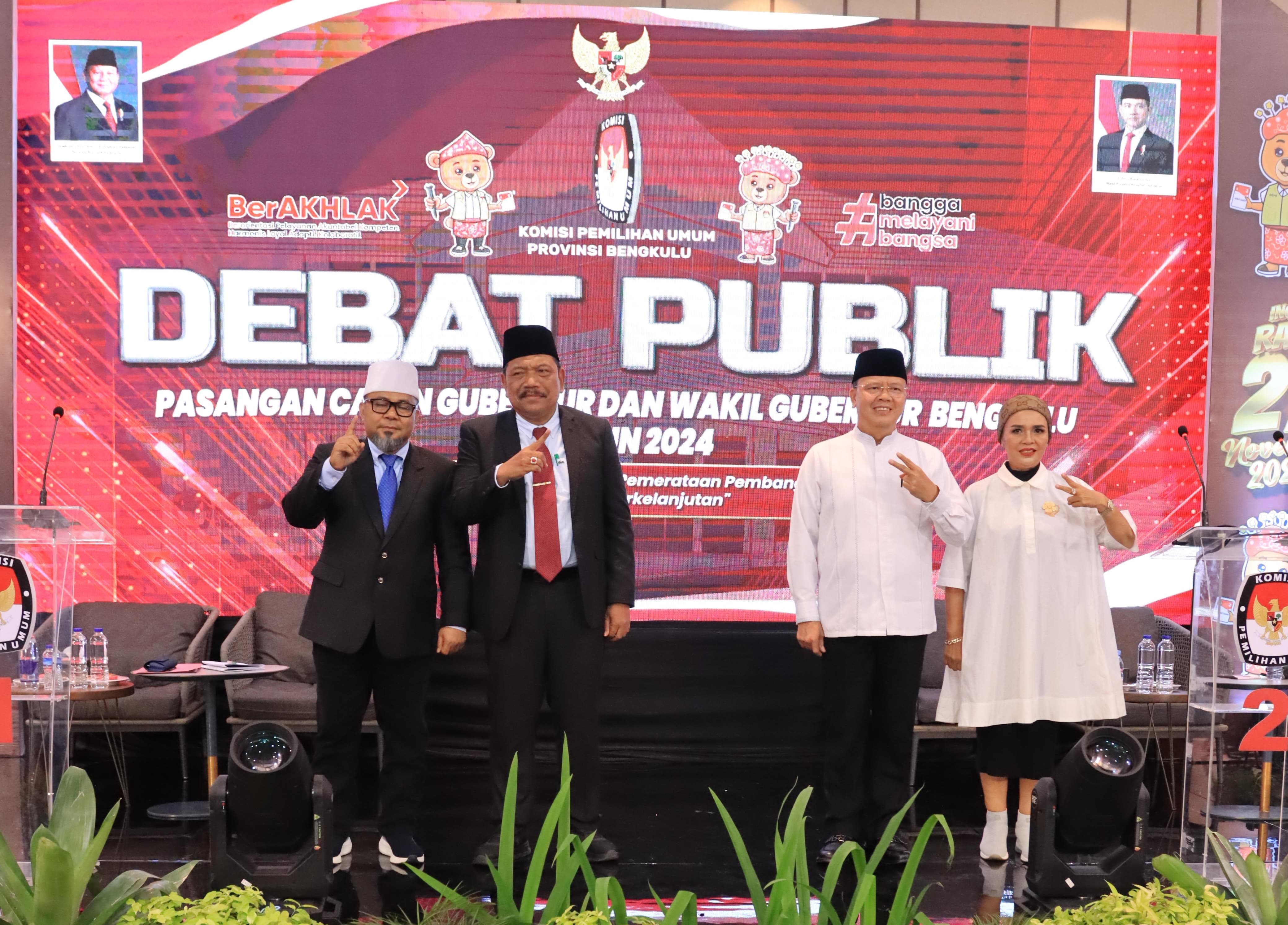 Debat Pilgub Bengkulu 2024: Pasangan Rohidin-Meriani Soroti Peningkatan Kualitas Pelayanan Publik