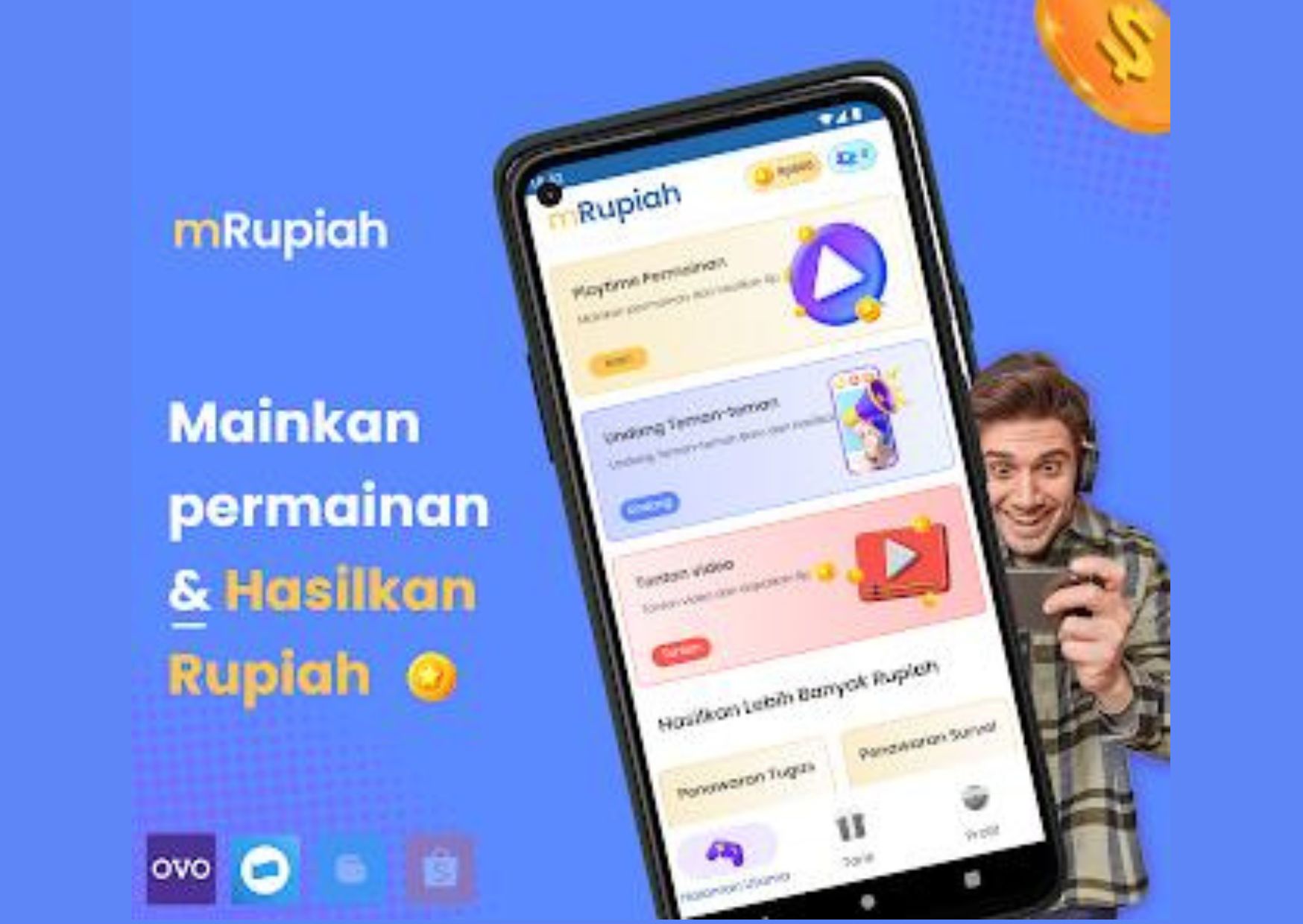 Aplikasi Penghasil Uang Tercepat! Cuan Saldo Gratis Rp350.000, Tugasnya Main Game dan Isi Survei