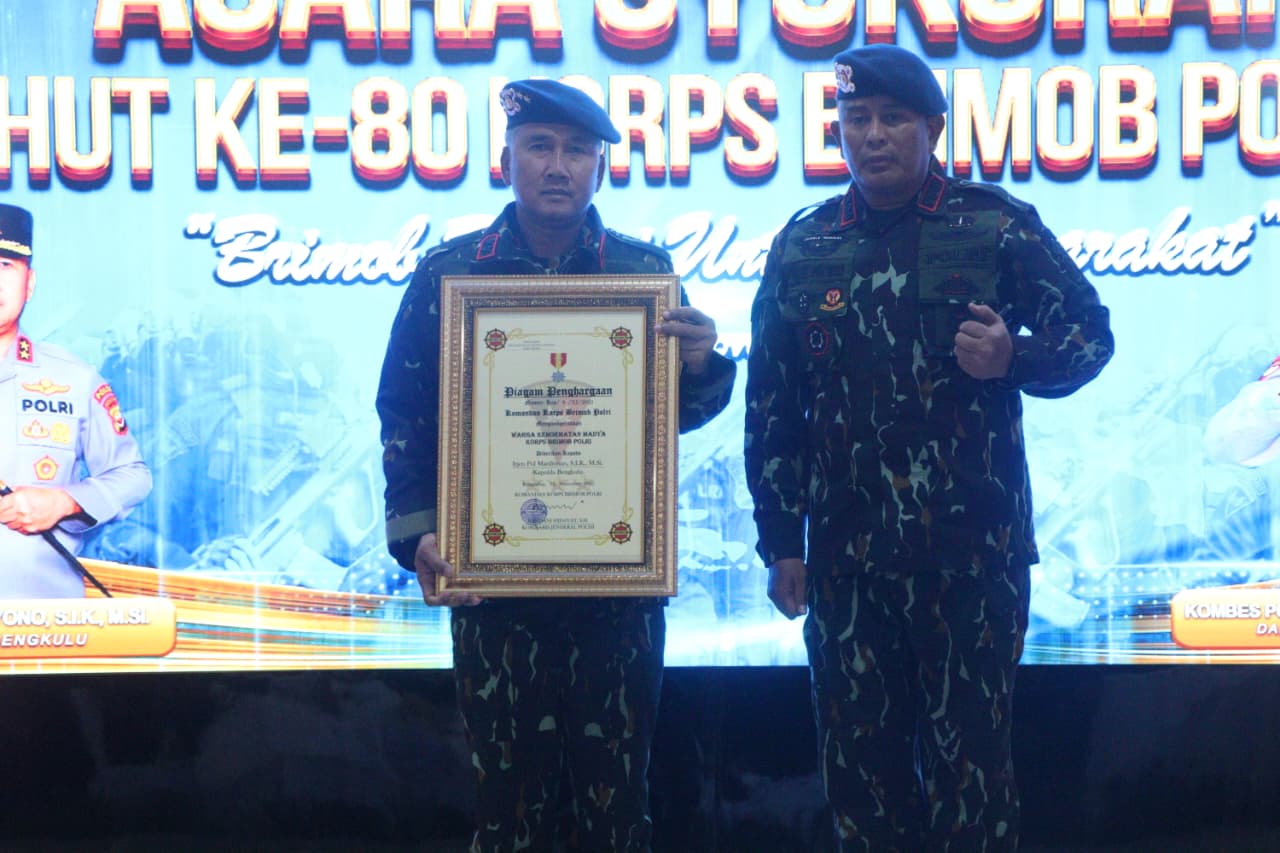 Irjen Pol Mardiyono Resmi Jadi Warga Kehormatan Korps Brimob, Dorong Brimob Kuat dan Humanis