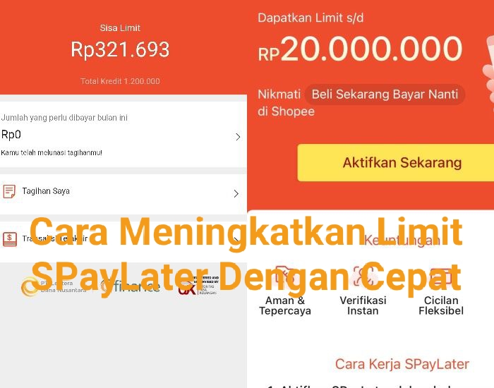 Limit Akun SPayLater-mu Kecil? Begini Cara Meningkatkannya Dengan Cepat