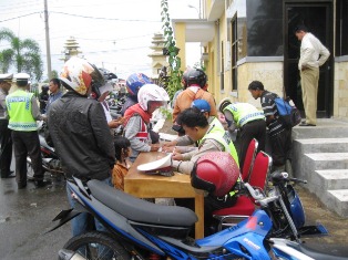 37 Pelanggar Terjaring di Depan Mapolda