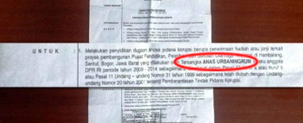 Sprindik Anas Asli, Namun Wakil Ketua KPK Membatalkan Tandatangannya