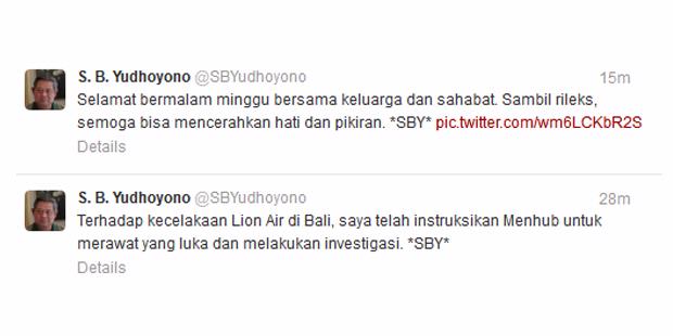 Ini ‘Tweet’ Perdana SBY