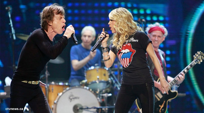 Duet Mick Jagger dan Carrie Underwood Hentak Toronto