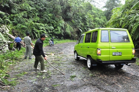 Sengon Tumbang, Lalin Terganggu