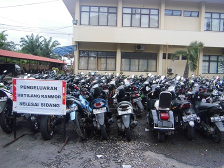 Belasan Motor Terjaring Razia