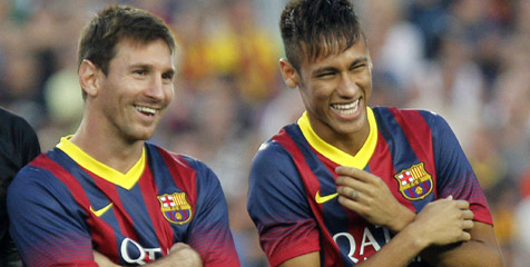 Neymar: Messi No.9 di Barcelona