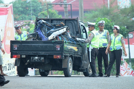 Puluhan Motor Ditilang