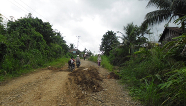 Jalan Penghubung 8 Desa Rusak Berat