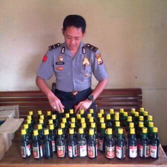 Polres Sita Ratusan Botol Miras