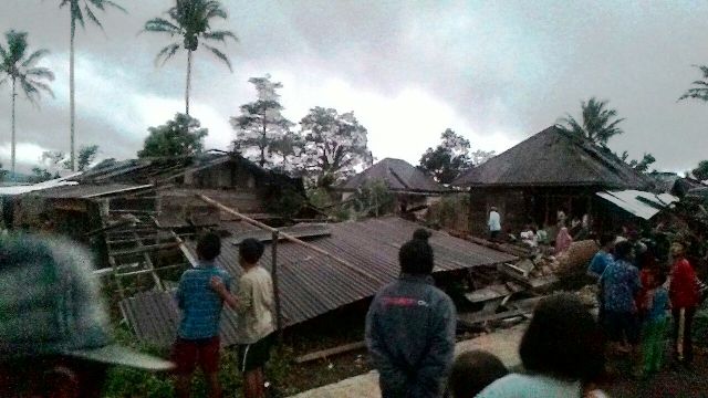 Tiga Rumah Disapu Puting Beliung