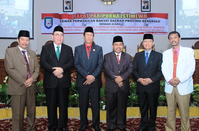 Pengumuman Gubernur dan Wakil Gubernur Bengkulu Periode 2016-2021