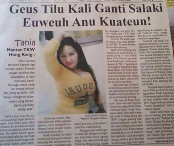 Oh Tania, Eks TKW Penanti Pria Perkasa