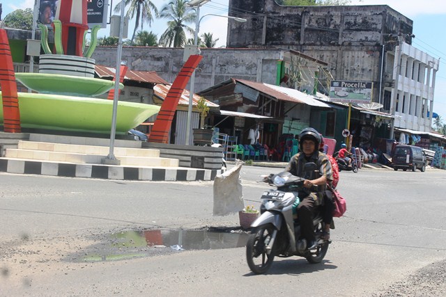 Jalan Berlubang Terkesan Dibiarkan