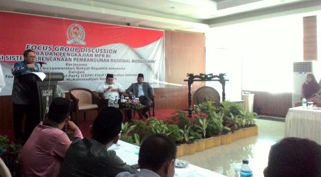 Ketua MPR RI Buka FGD GBHN di Bengkulu