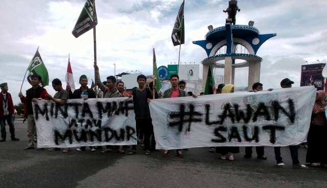 HMI Bengkulu Turun ke Jalan, Gelar Aksi Lawan Saut