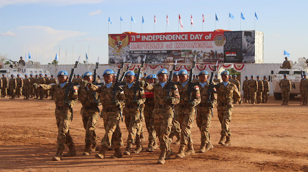 Pasukan Garuda Peringati HUT Kemerdekaan RI ke-71 di Sudan