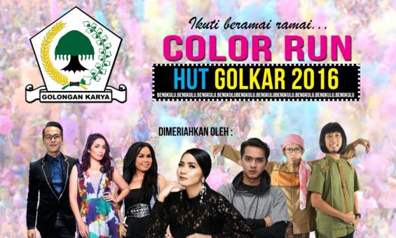Ikuti Color Run HUT Golkar 2016