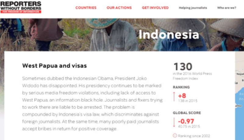 Kebebasan Pers di Indonesia Cuma Peringkat 130 Dunia