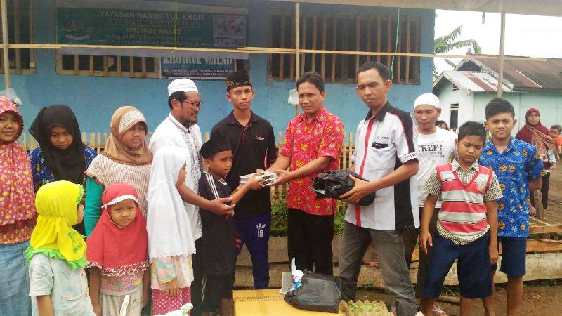 Peringati HPN, Wartawan  Gandeng Diskominfo Rejang Lebong Santuni Anak Yatim