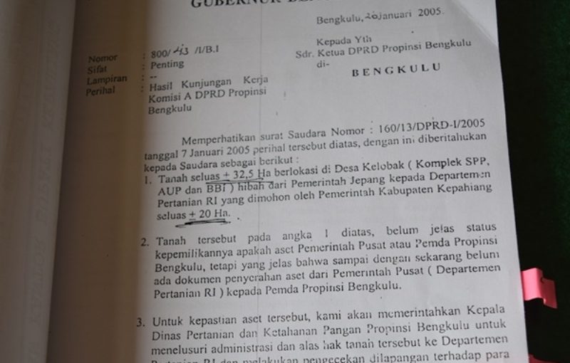 Lahan Perkantoran Kepahiang Bukan Milik Pemprov