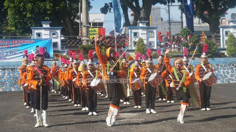 Lomba Drumband Meriahkan  HUT kota Bengkulu ke-298