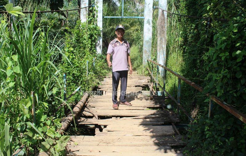 Jembatan Taba Mutung Nyaris Putus