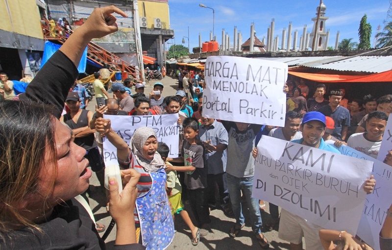 Tolak Parkir Elektronik, Pedagang Ancam Mogok Berjualan