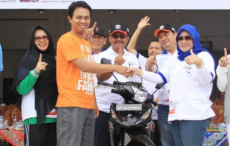 Pengundian Dooprize Bengkulu Run, Tidak Tidur Semalaman, Pulang Bawa Hadiah Motor