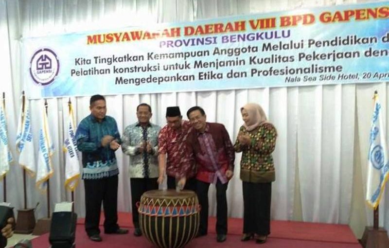 M Agustian Kembali Terpilih sebagai Ketua Gapensi Provinsi Bengkulu