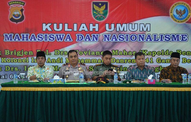 Kuliah Umum Bersama Kapolda, Danrem dan Kabinda