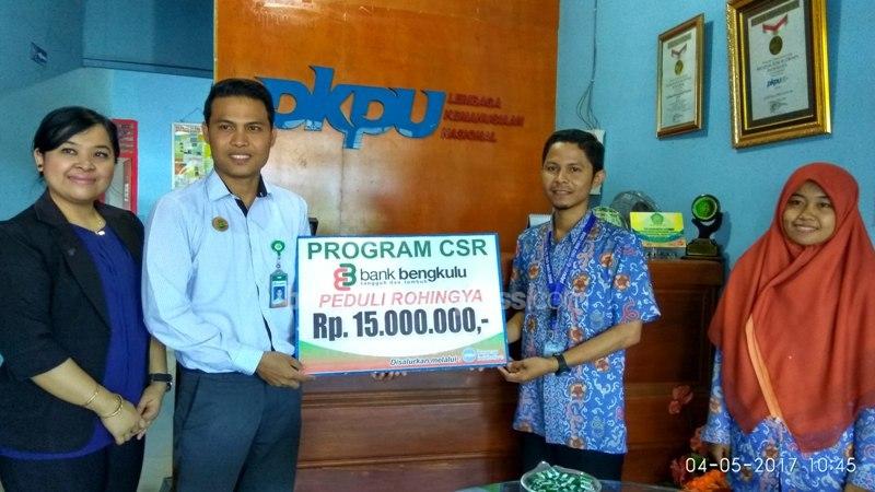 Bank Bengkulu Salurkan Donasi Melalui PKPU