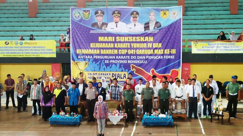 Wakil Walikota Bengkulu Buka Kejuaraan Karate se- Provinsi Bengkulu