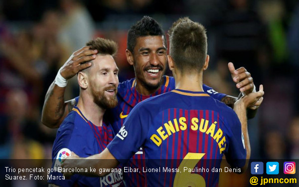 Lionel Messi Catat Rekor, Barca Pesta Gol ke Gawang Eibar