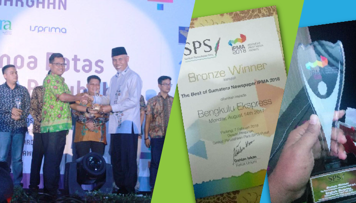 Bengkulu Ekspress Terima  Penghargaan  Koran Terbaik Sumatera
