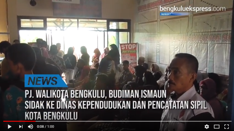 Dinas Dukcapil Disidak, Penjabat Walikota : Kalau Setahun 2 Tahun Pinjam Terus, Malu Dong!