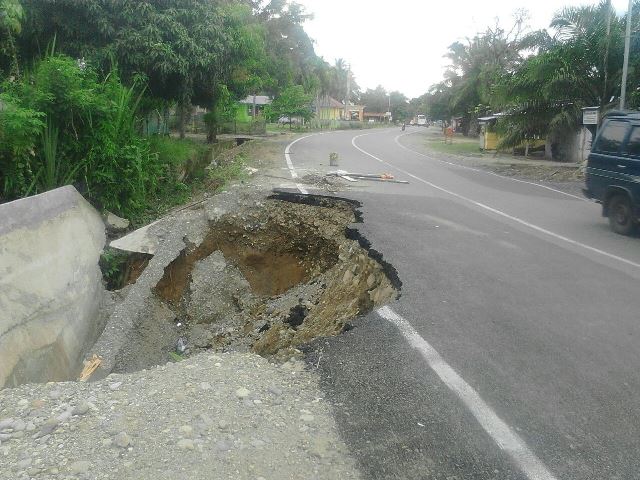 Tergerus Air, Jalan Linta Sumatera Amblas