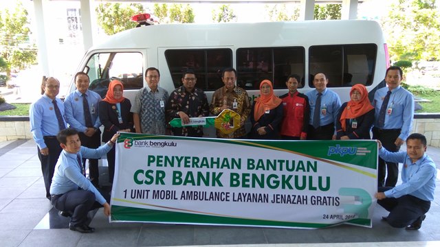 Bank Bengkulu Serahkan Ambulance ke PKPU