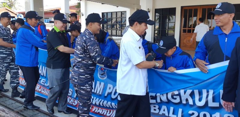 Danlanal Bengkulu Bersama Staf Ahli Gubernur Lepas 6 Atlet POSSI ke Kejurnas Bali