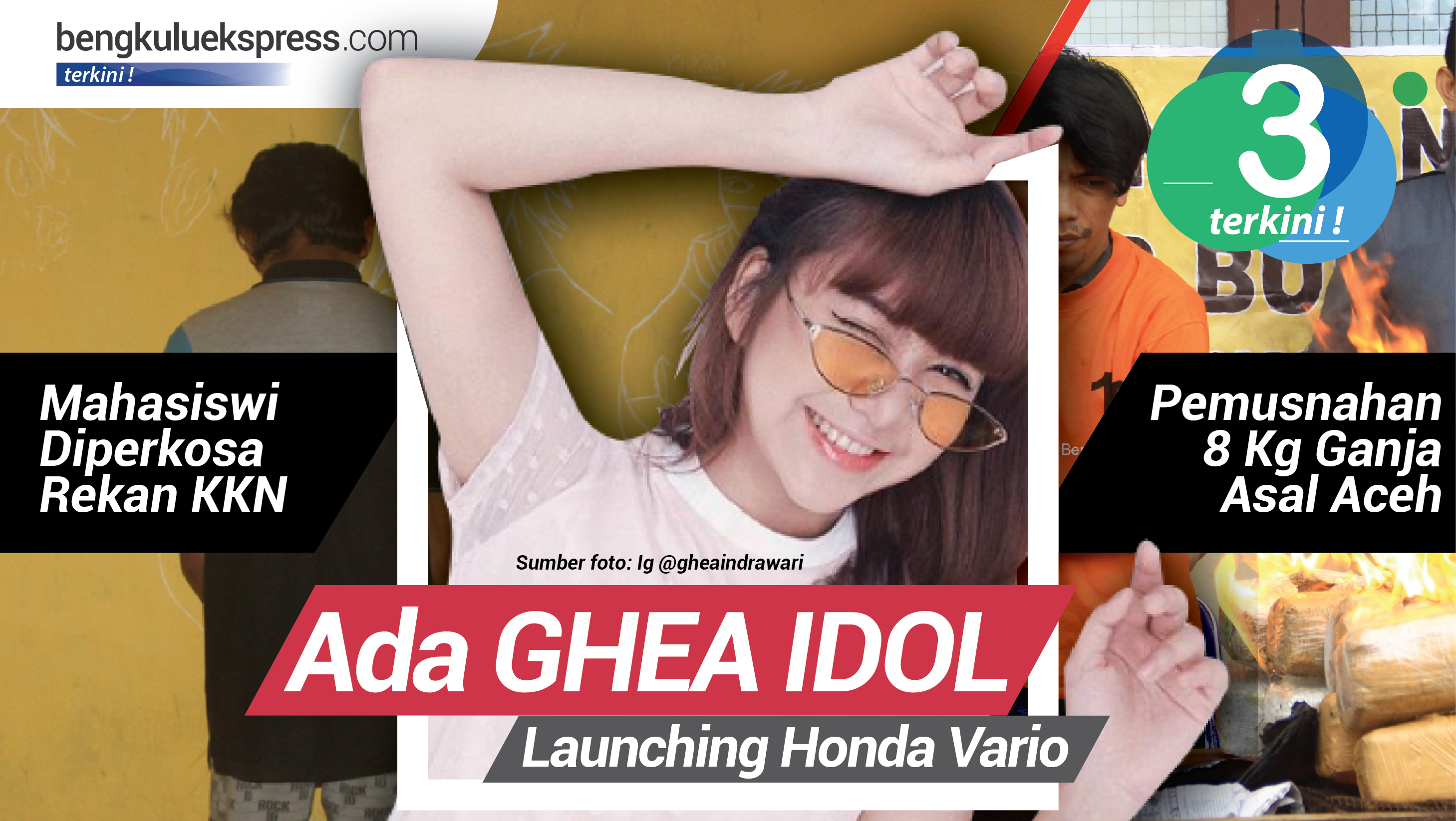 3 Terkini: Ada Ghea Idol di launching All New Honda Vario Bengkulu