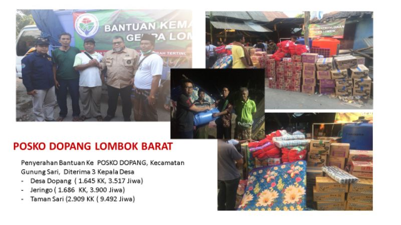 Kemendes PDTT Serahkan Bantuan untuk Korban Gempa Lombok
